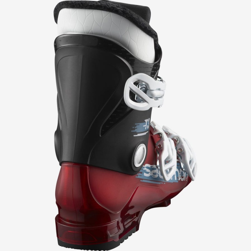 Ski Boots Salomon T3 RT Niños Negras Rojas Blancas | UY 2008CTV