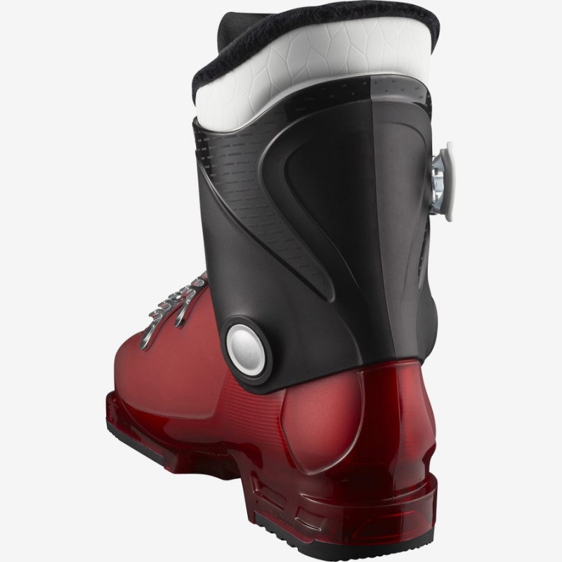 Ski Boots Salomon T3 RT Niños Negras Rojas Blancas | UY 2008CTV