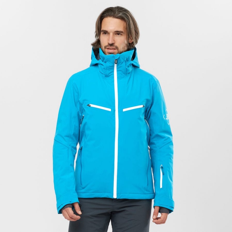 Ski Jackets Salomon BRILLIANT Hombre Azules | UY 3325CTV