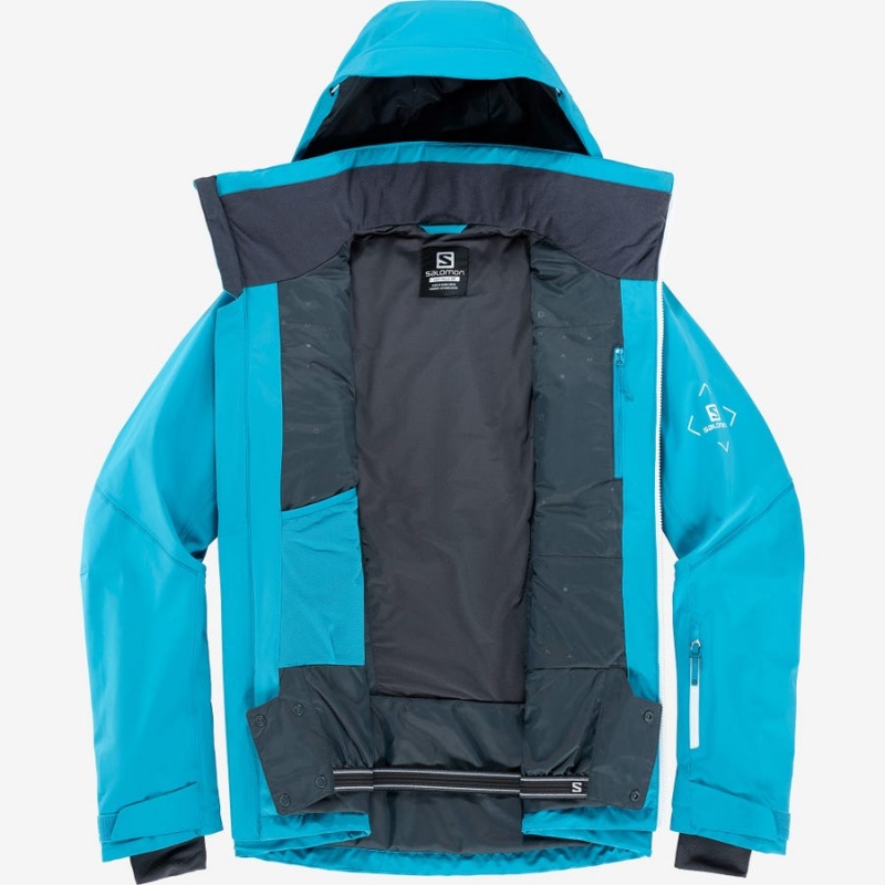 Ski Jackets Salomon BRILLIANT Hombre Azules | UY 3325CTV