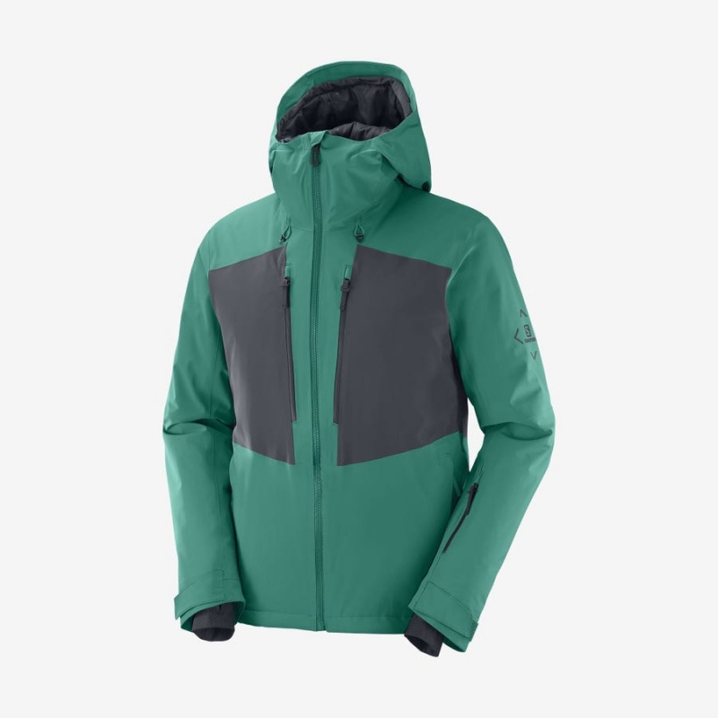 Ski Jackets Salomon HIGHLAND Hombre Verde | UY 3345GSO