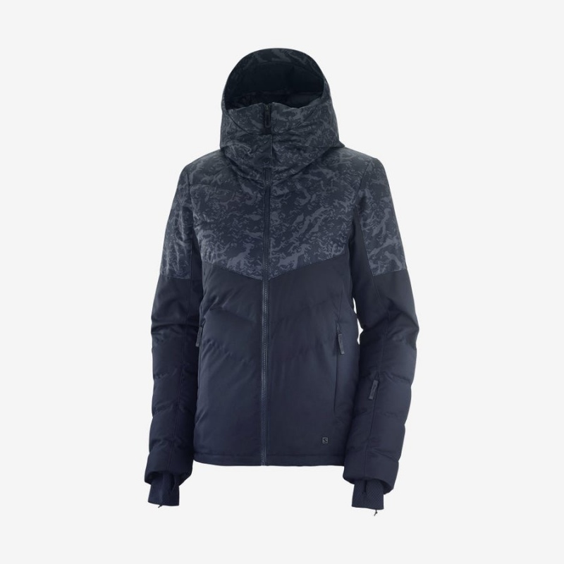 Ski Jackets Salomon NEW PREVAIL Mujer Azules | UY 2428HAP