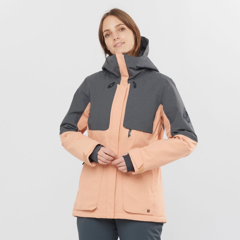 Ski Jackets Salomon PROOF LIGHT Mujer Marrones | UY 2425DFM