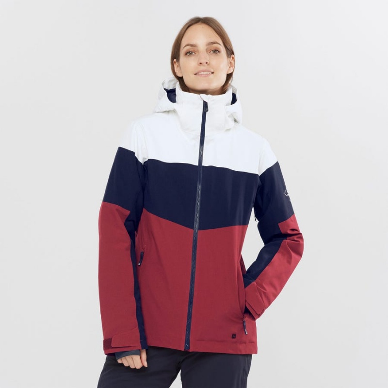 Ski Jackets Salomon SLALOM Mujer Rojas | UY 2406SGL