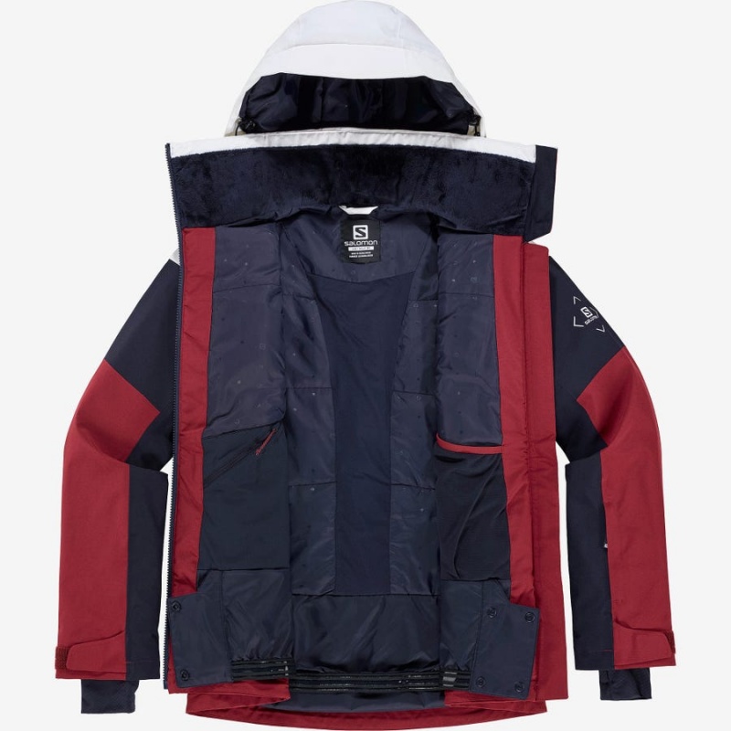 Ski Jackets Salomon SLALOM Mujer Rojas | UY 2406SGL