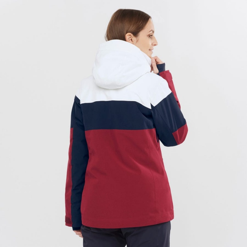 Ski Jackets Salomon SLALOM Mujer Rojas | UY 2406SGL