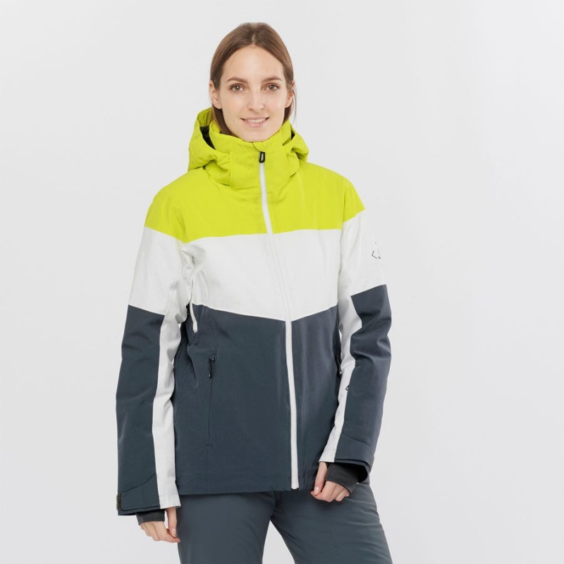 Ski Jackets Salomon SLALOM Mujer Verde | UY 2404AHK