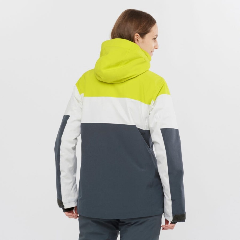 Ski Jackets Salomon SLALOM Mujer Verde | UY 2404AHK