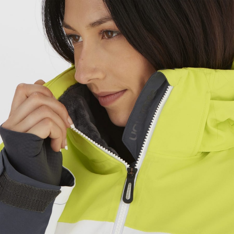 Ski Jackets Salomon SLALOM Mujer Verde | UY 2404AHK