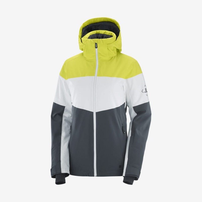 Ski Jackets Salomon SLALOM Mujer Verde | UY 2404AHK