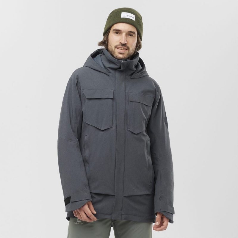 Ski Jackets Salomon STANCE CARGO Hombre Negras | UY 3329MQZ