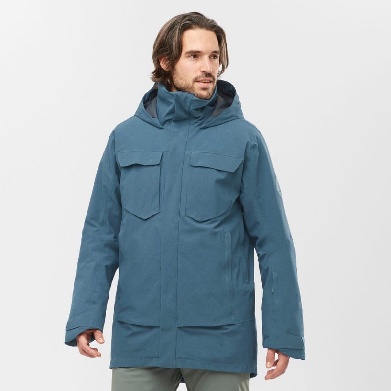 Ski Jackets Salomon STANCE CARGO Hombre Azules | UY 3328NWY