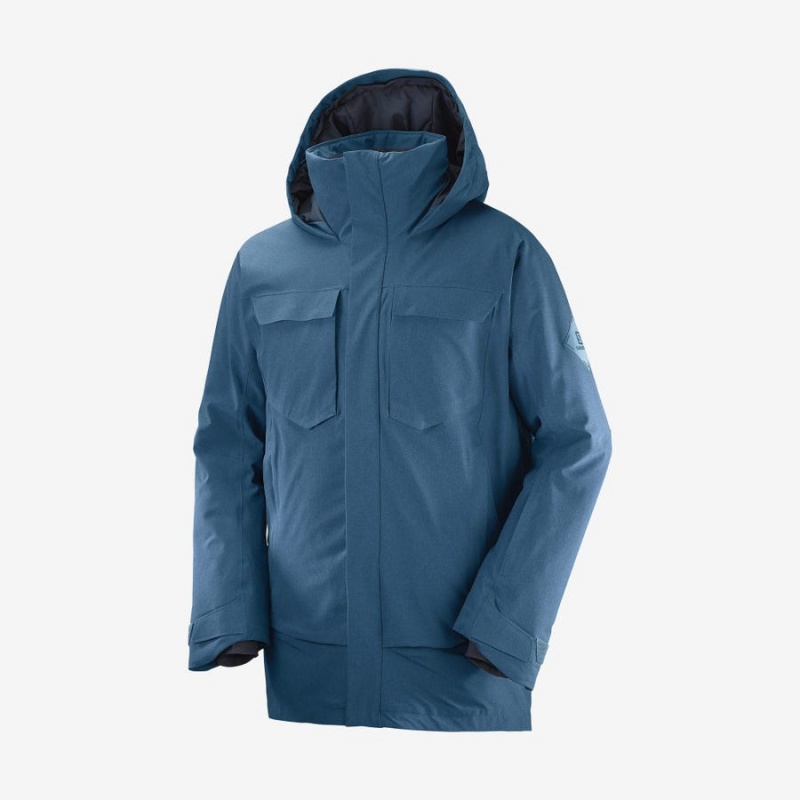 Ski Jackets Salomon STANCE CARGO Hombre Azules | UY 3328NWY