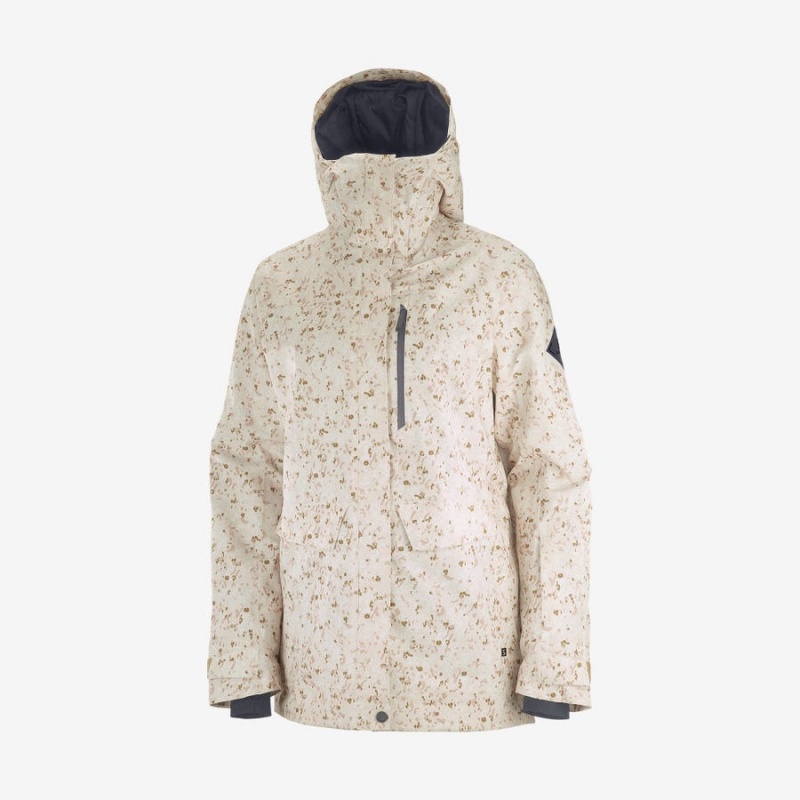 Ski Jackets Salomon STANCE CARGO Mujer Beige | UY 2410HAP