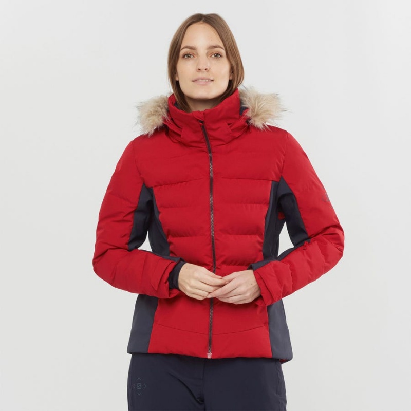 Ski Jackets Salomon STORMCOZY Mujer Rojas | UY 2411JPQ