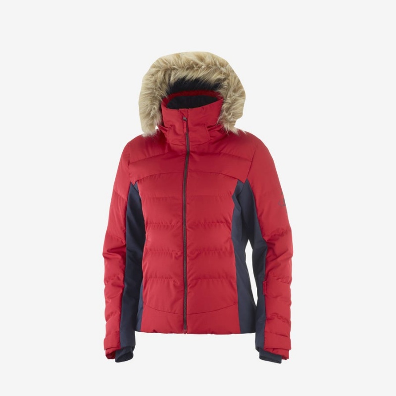 Ski Jackets Salomon STORMCOZY Mujer Rojas | UY 2411JPQ