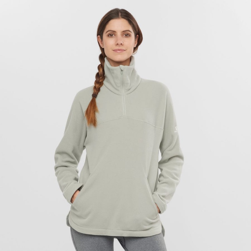 Sudadera con Capucha Salomon ESSENTIAL COSY FLEECE Mujer Blancas | UY 2517LIS