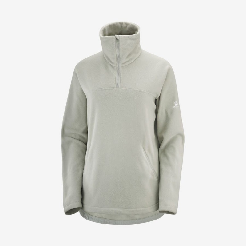 Sudadera con Capucha Salomon ESSENTIAL COSY FLEECE Mujer Blancas | UY 2517LIS