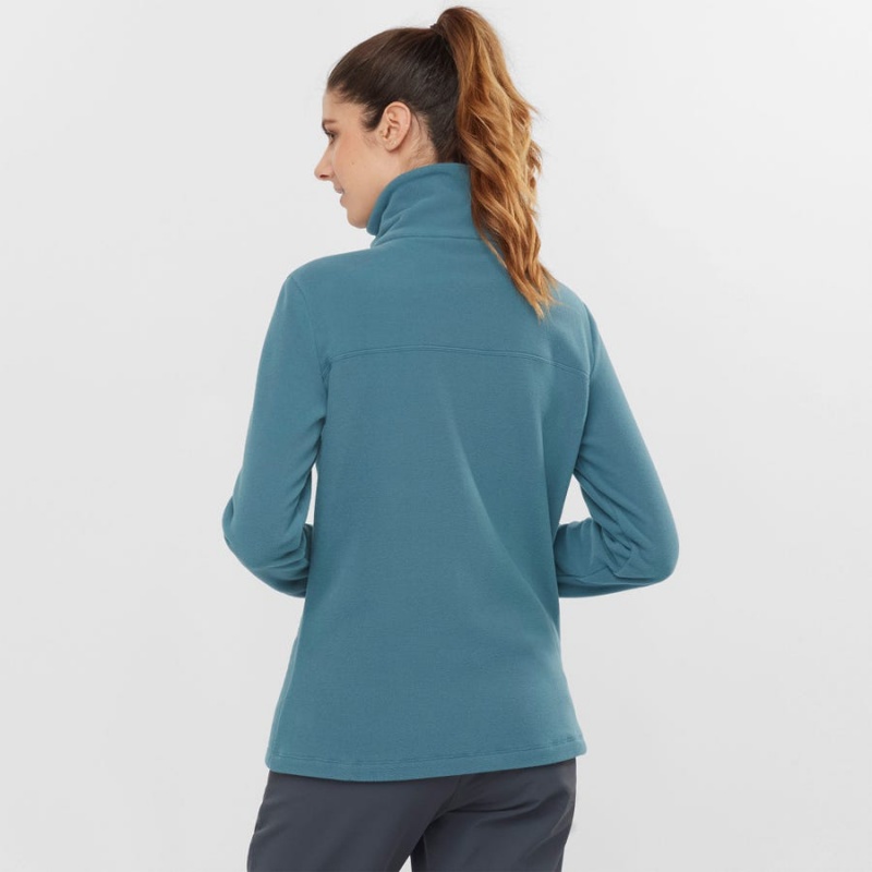 Sudadera con Capucha Salomon ESSENTIAL COSY FLEECE Mujer Azules | UY 2514HAP