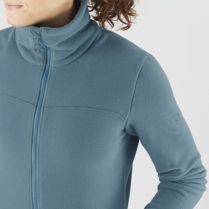 Sudadera con Capucha Salomon ESSENTIAL COSY FLEECE Mujer Azules | UY 2514HAP