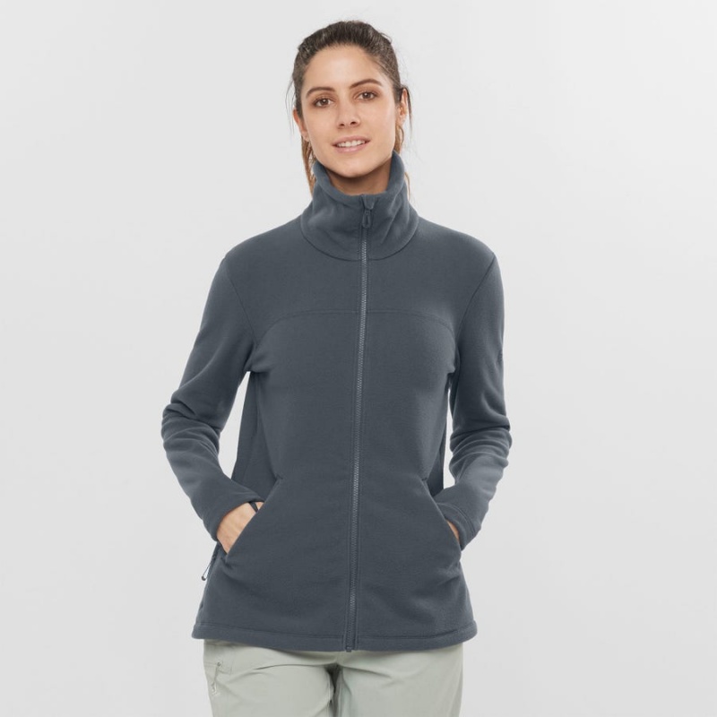 Sudadera con Capucha Salomon ESSENTIAL COSY FLEECE Mujer Negras | UY 2512FDN