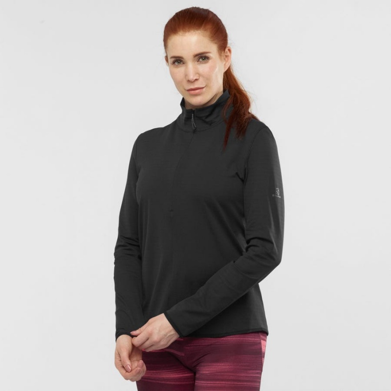 Sudadera con Capucha Salomon ESSENTIAL LIGHTWARM Mujer Negras | UY 2529DFM