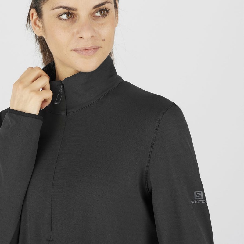 Sudadera con Capucha Salomon ESSENTIAL LIGHTWARM Mujer Negras | UY 2529DFM