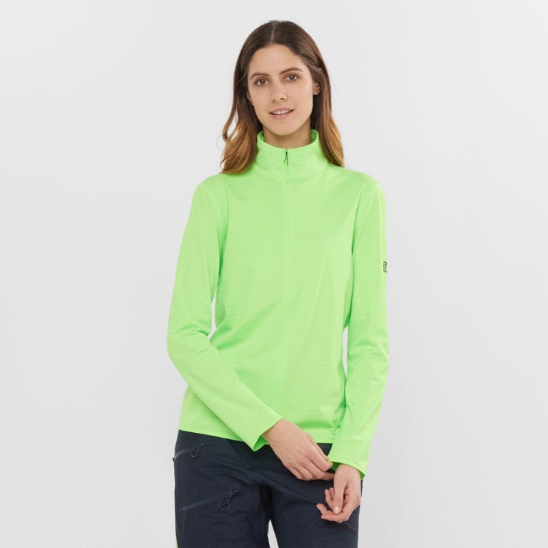 Sudadera con Capucha Salomon ESSENTIAL LIGHTWARM Mujer Verde Menta | UY 2521VRW