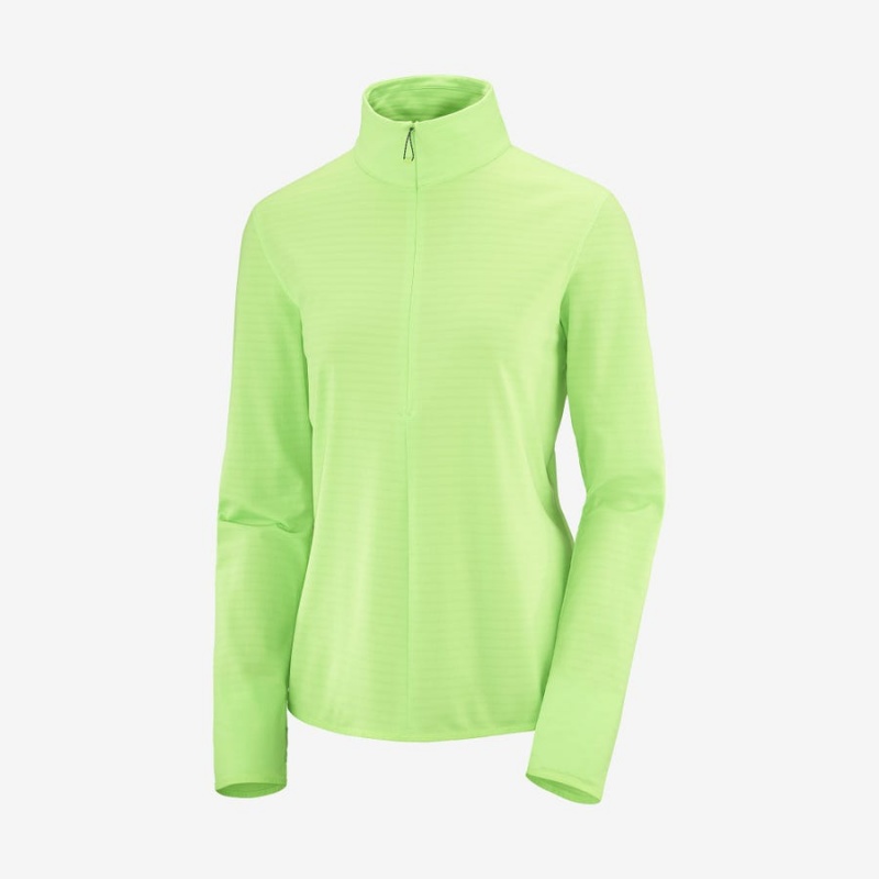 Sudadera con Capucha Salomon ESSENTIAL LIGHTWARM Mujer Verde Menta | UY 2521VRW