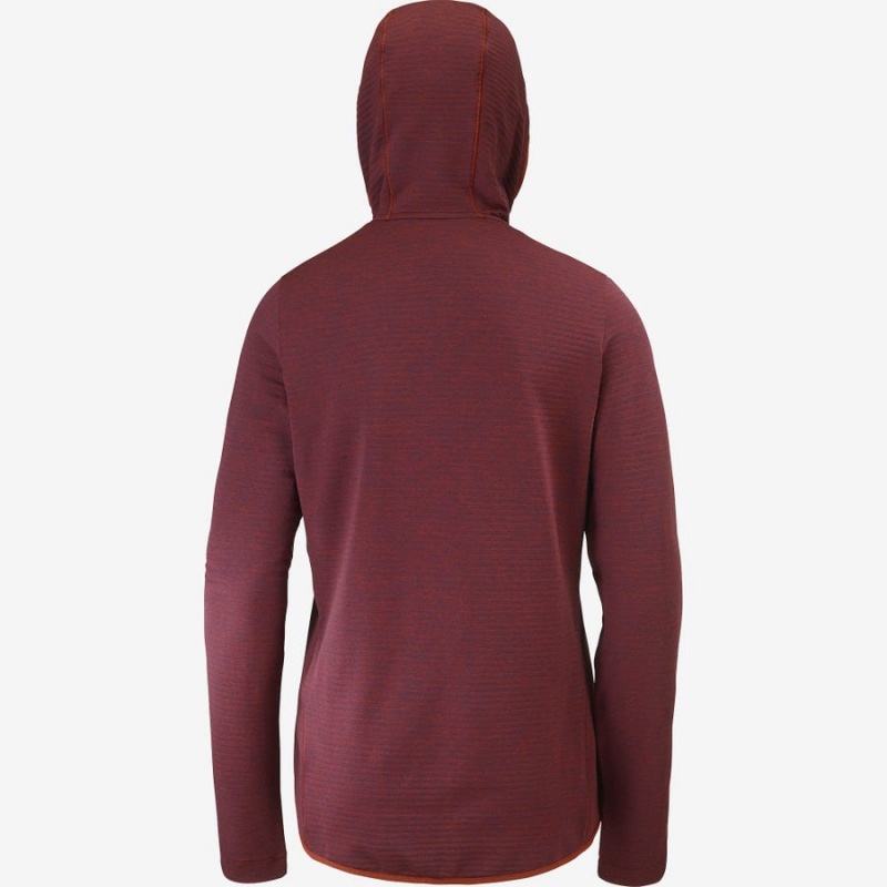 Sudadera con Capucha Salomon ESSENTIAL LIGHTWARM HOODED Mujer Rojas | UY 2505ILH