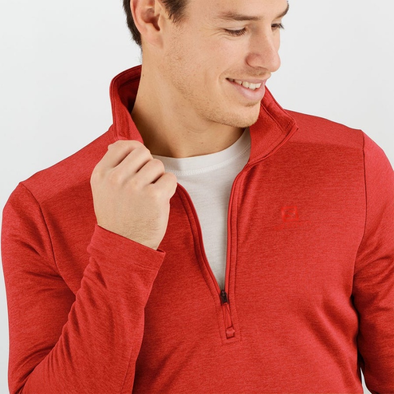 Sudadera con Capucha Salomon ESSENTIAL LIGHTWARM SEAMLESS Hombre Naranjas | UY 3209JPQ