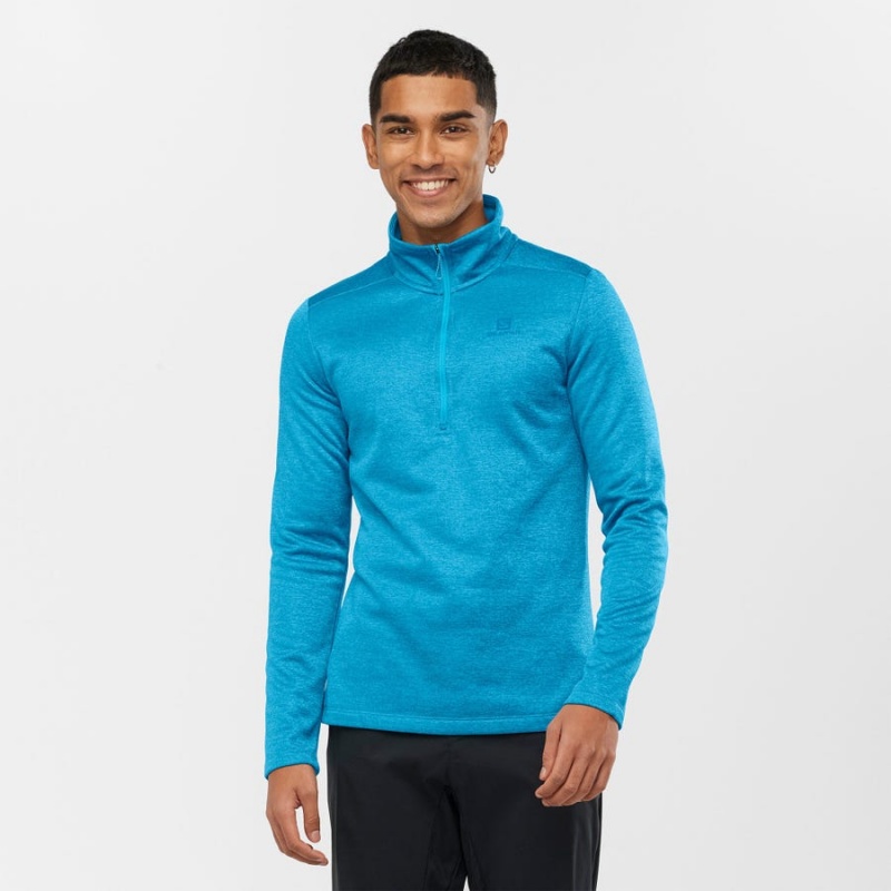 Sudadera con Capucha Salomon ESSENTIAL LIGHTWARM SEAMLESS Hombre Azules | UY 3207GSO