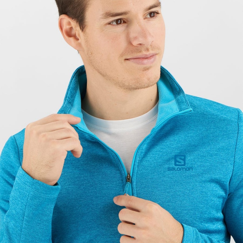 Sudadera con Capucha Salomon ESSENTIAL LIGHTWARM SEAMLESS Hombre Azules | UY 3207GSO