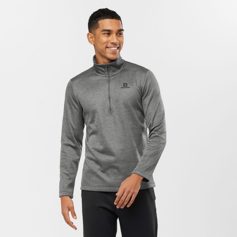 Sudadera con Capucha Salomon ESSENTIAL LIGHTWARM SEAMLESS Hombre Gris | UY 3206FDN