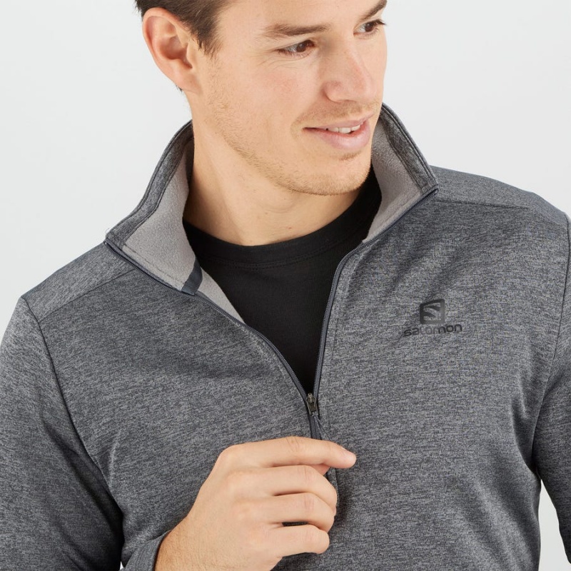 Sudadera con Capucha Salomon ESSENTIAL LIGHTWARM SEAMLESS Hombre Gris | UY 3206FDN