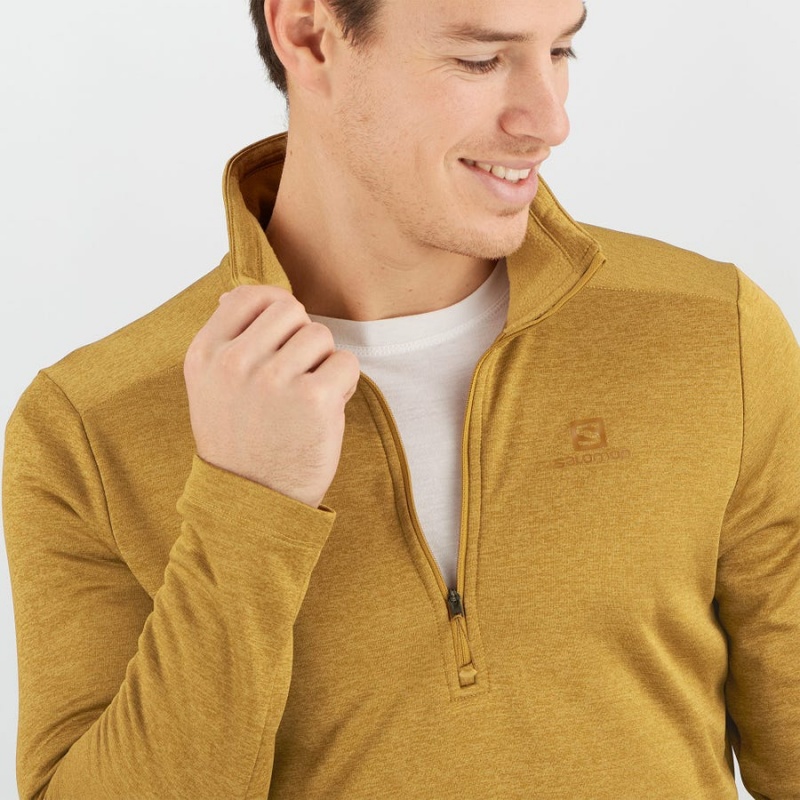 Sudadera con Capucha Salomon ESSENTIAL LIGHTWARM SEAMLESS Hombre Amarillo | UY 3205DFM