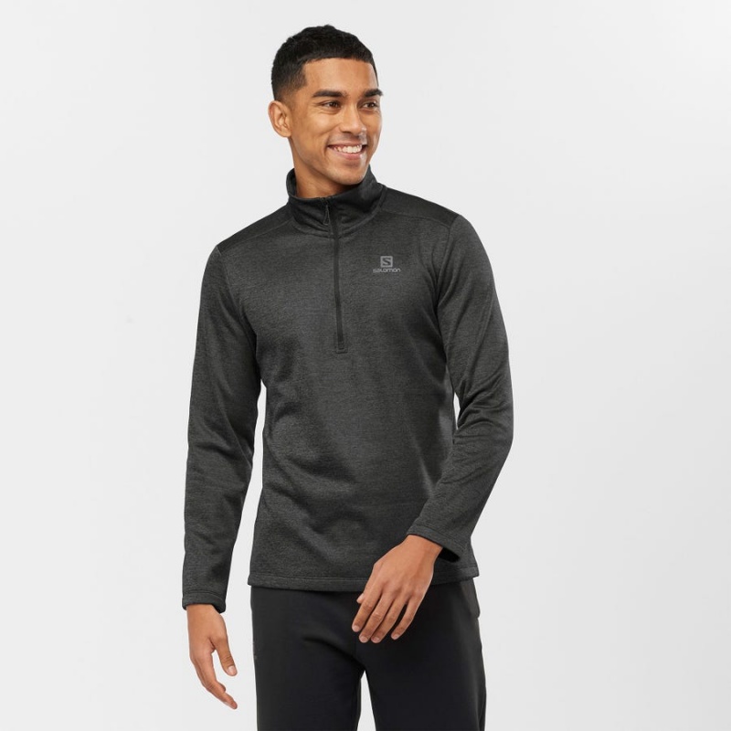 Sudadera con Capucha Salomon ESSENTIAL LIGHTWARM SEAMLESS Hombre Negras | UY 3204SGL