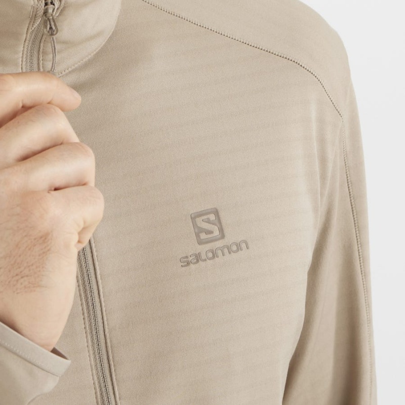 Sudadera con Capucha Salomon ESSENTIAL LIGHTWARM Hombre Beige | UY 3203AHK