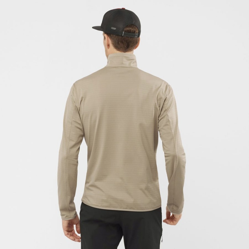 Sudadera con Capucha Salomon ESSENTIAL LIGHTWARM Hombre Beige | UY 3203AHK