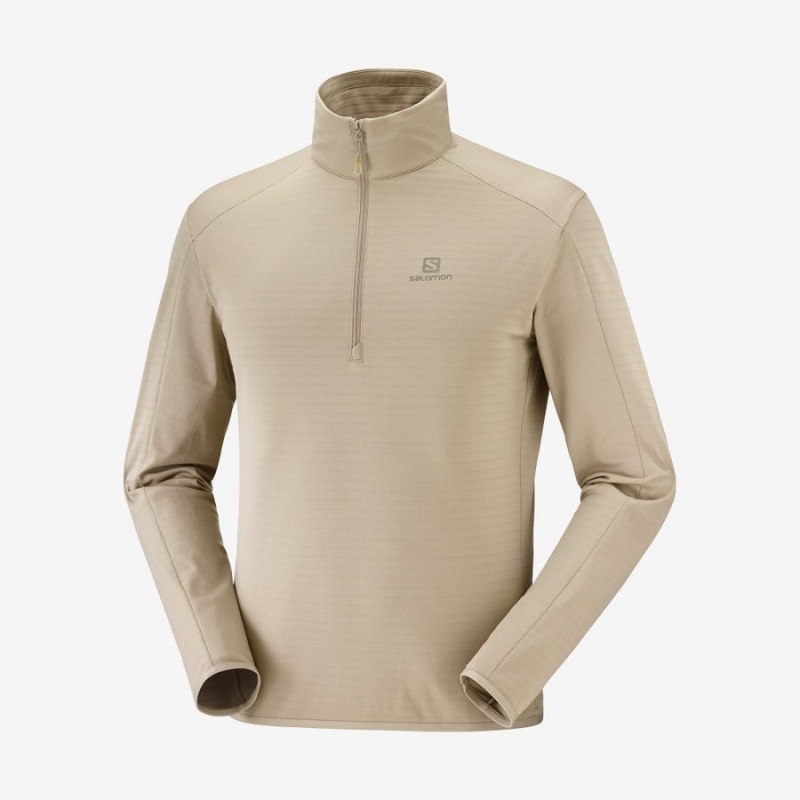 Sudadera con Capucha Salomon ESSENTIAL LIGHTWARM Hombre Beige | UY 3203AHK