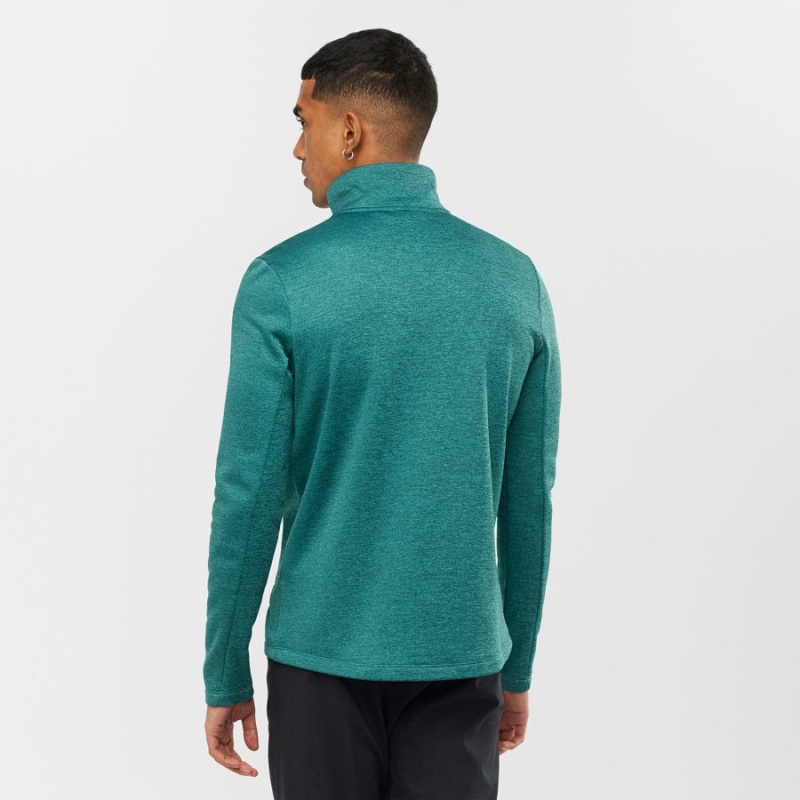 Sudadera con Capucha Salomon ESSENTIAL LIGHTWARM HEATHER Hombre Verde | UY 3201QMA