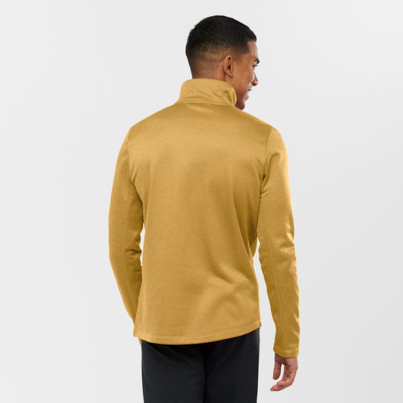 Sudadera con Capucha Salomon ESSENTIAL LIGHTWARM HEATHER Hombre Amarillo | UY 3198BEX