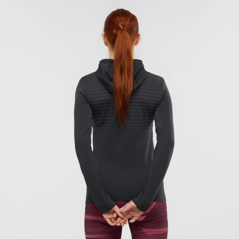 Sudadera con Capucha Salomon ESSENTIAL SEAMLESS Mujer Negras | UY 2534AHK