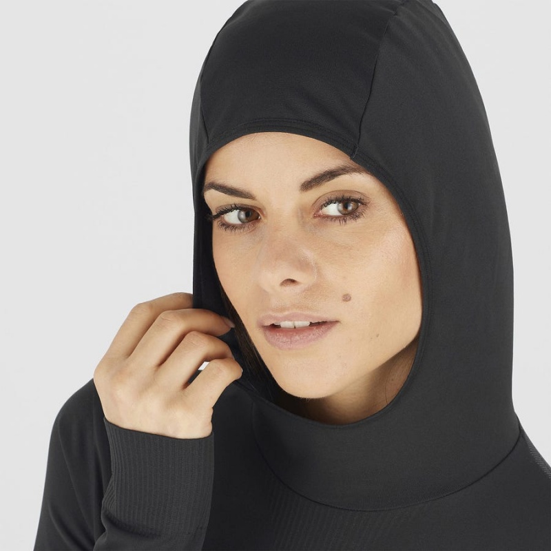 Sudadera con Capucha Salomon ESSENTIAL SEAMLESS Mujer Negras | UY 2534AHK