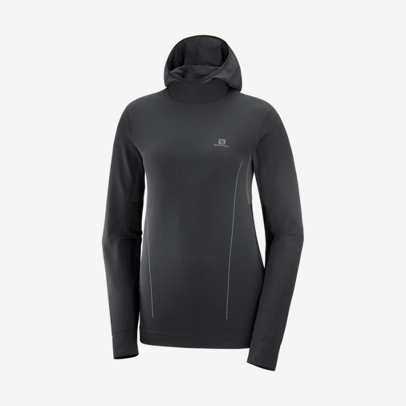 Sudadera con Capucha Salomon ESSENTIAL SEAMLESS Mujer Negras | UY 2534AHK