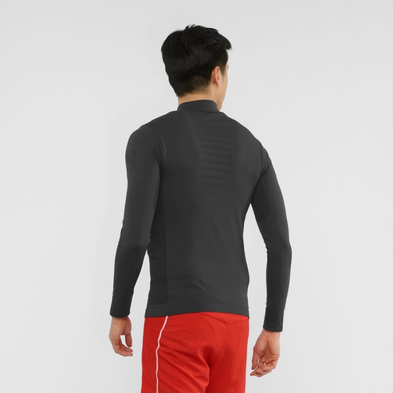 Sudadera con Capucha Salomon ESSENTIAL SEAMLESS Hombre Negras | UY 3218LIS