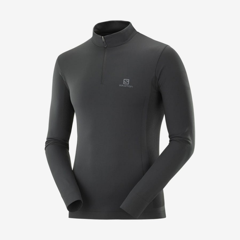 Sudadera con Capucha Salomon ESSENTIAL SEAMLESS Hombre Negras | UY 3218LIS