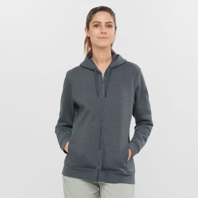 Sudadera con Capucha Salomon ESSENTIAL WARM SALOMON Mujer Gris | UY 2515JPQ