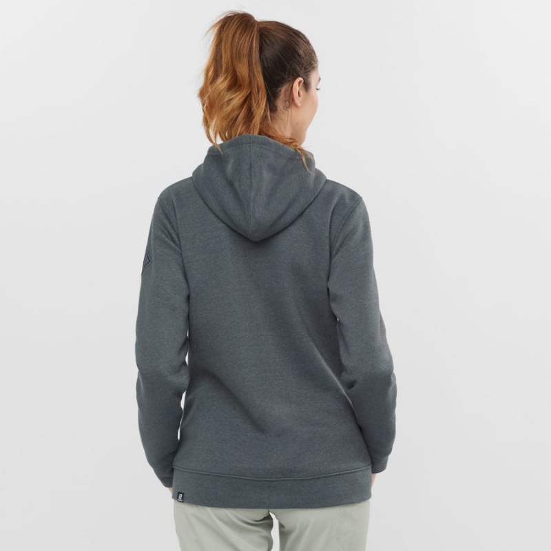 Sudadera con Capucha Salomon ESSENTIAL WARM SALOMON Mujer Gris | UY 2515JPQ