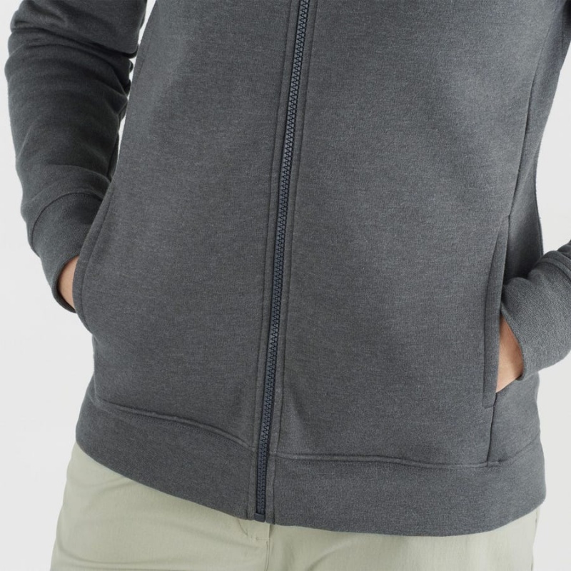 Sudadera con Capucha Salomon ESSENTIAL WARM SALOMON Mujer Gris | UY 2515JPQ